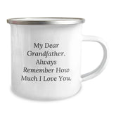 Funny Grandfather Gifts - Camping Mug for Men - 'My Dear Grandfather' Quote, Unique Christmas Unique Gifts for Him from Family - Image 2